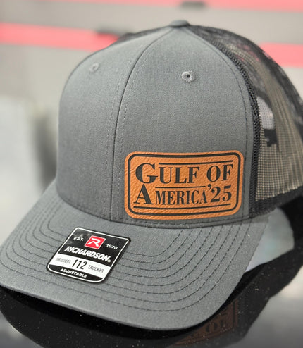 Gulf of America, 2025, leatherette patch hat, American, Richardson112