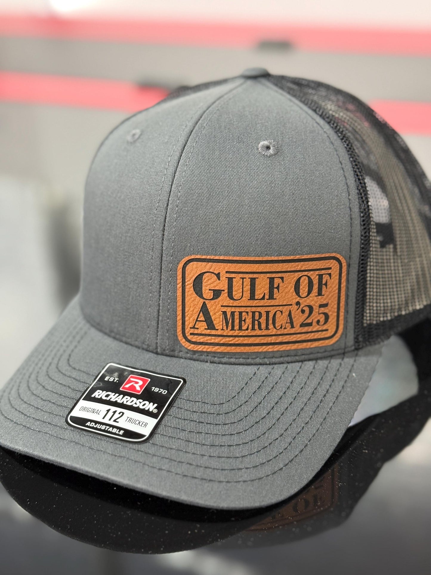 Gulf of America, 2025, leatherette patch hat, American, Richardson112