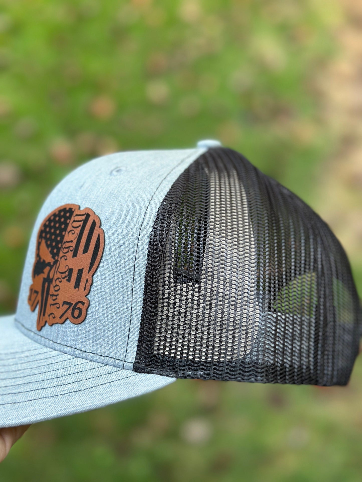 We the people Punisher 1776, leatherette patch hat,