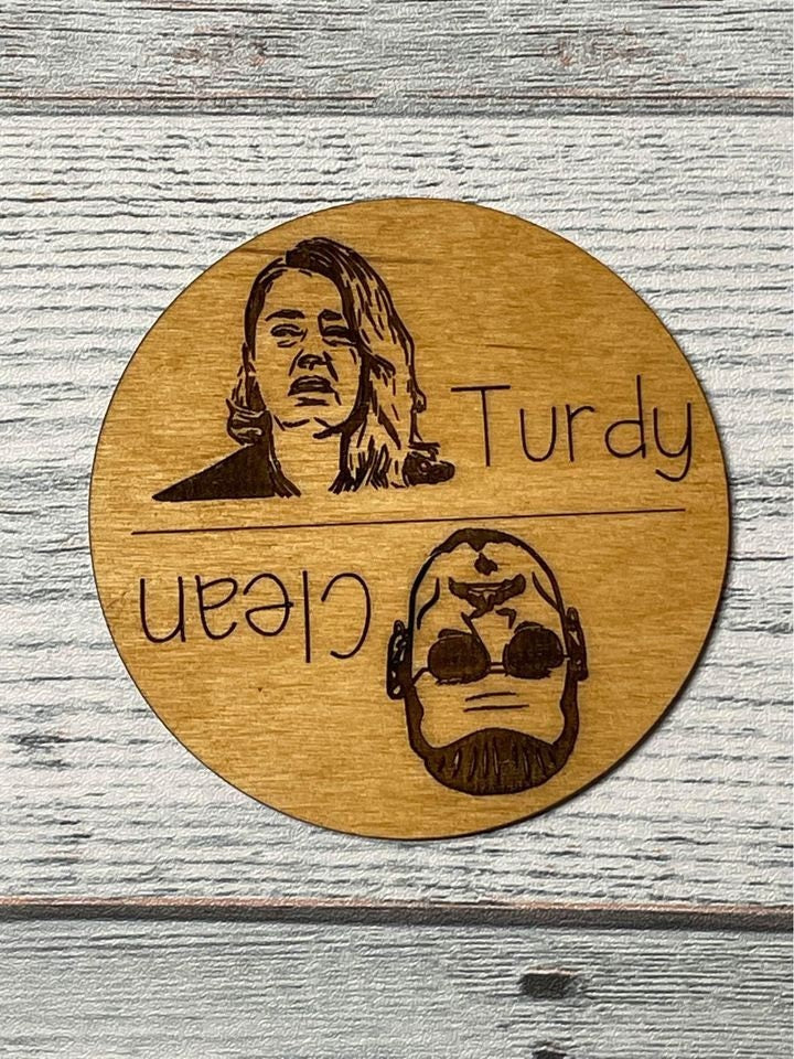 Johnny Depp dishwasher magnet, Clean dirty magnet, dishwasher Magnet, Johnny Depp dirty, amber heard, Johnny Depp clean, Turdy