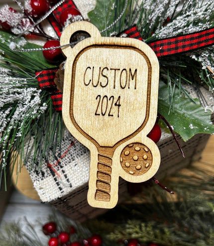 Pickleball ornament, custom ornament, pickleball, personalized ornament