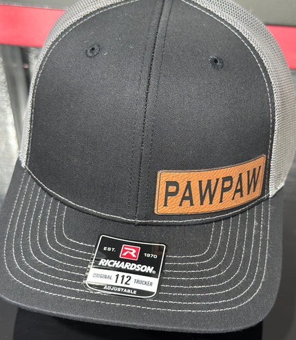 Papa Leatherette patch hat, grandpa, pawpaw, pops, poppa, dad, daddy, Fathers day