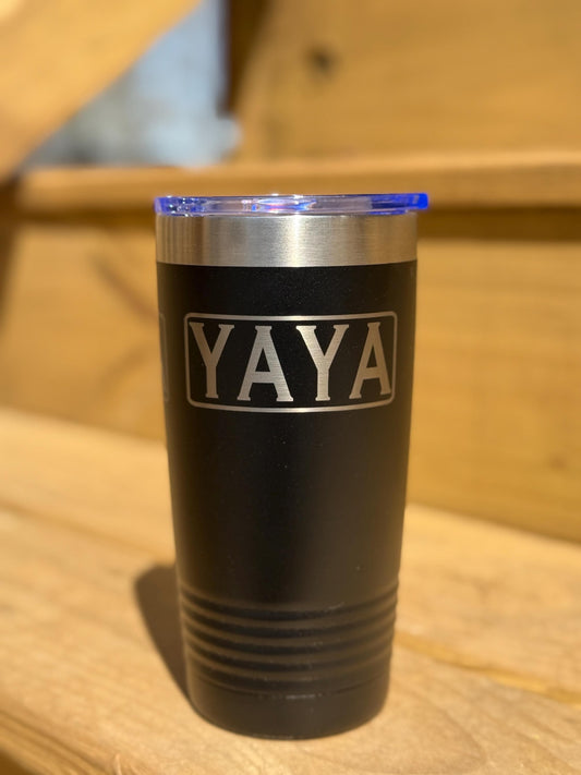20oz tumbler, custom name, nana, papa, pawpaw, yaya, gigi