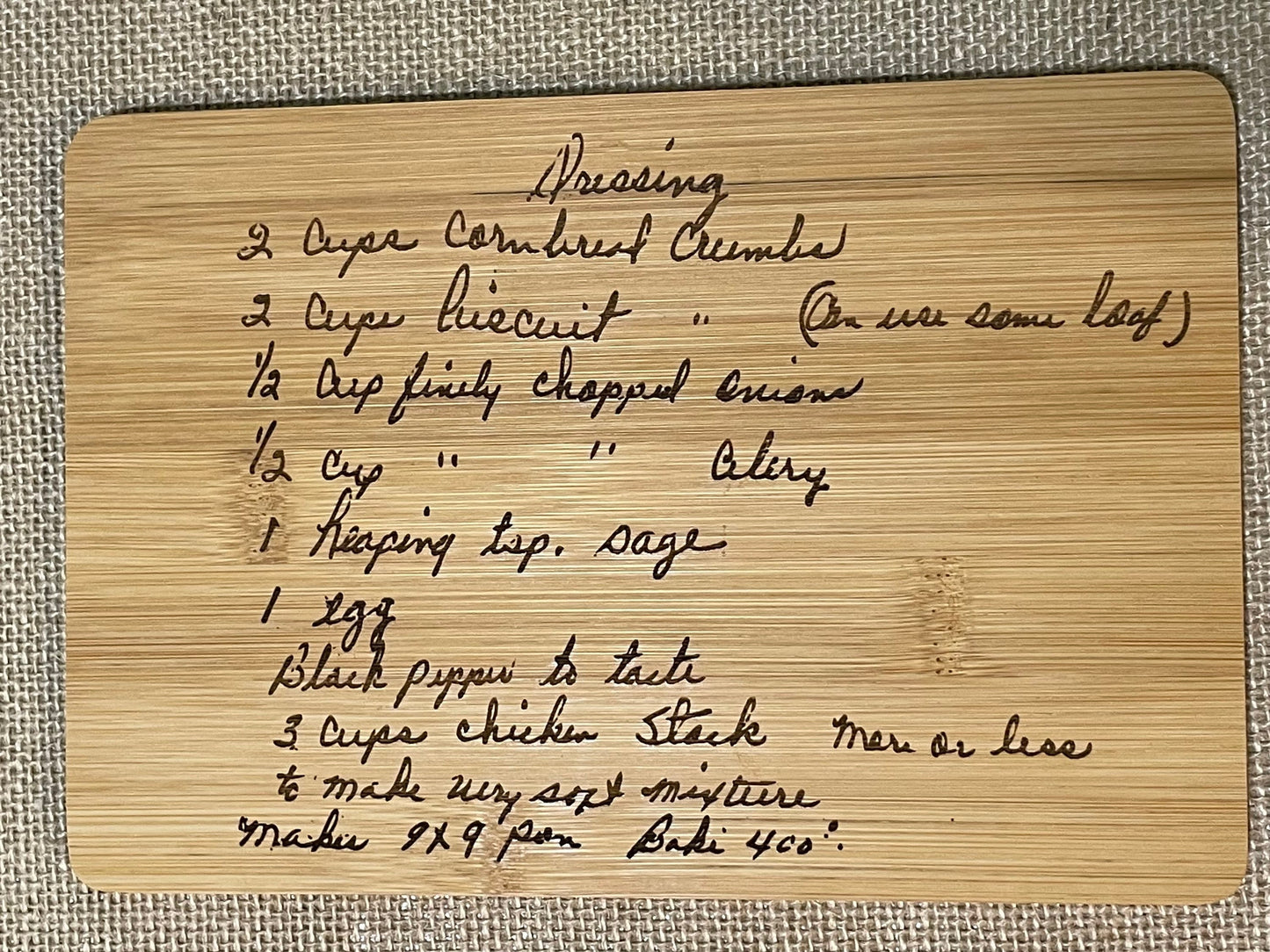 Engraved Recipe, handwritten recipe, engraved handwriting, cutting board, recipe, love notes, country kitchen, keepsake, wedding