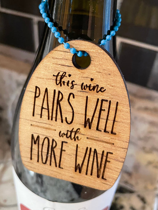 Wine tag, gift tag, bridal shower, wedding gift, wine charm, birthday, housewarming, hanger, stocking stuffer, christmas