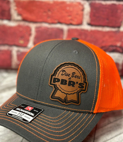 Dive bars & PBR hat, blue ribbon hat, drinking hat