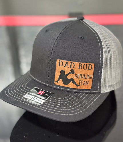 Dad Bod, Drinking team, leatherette patch hat