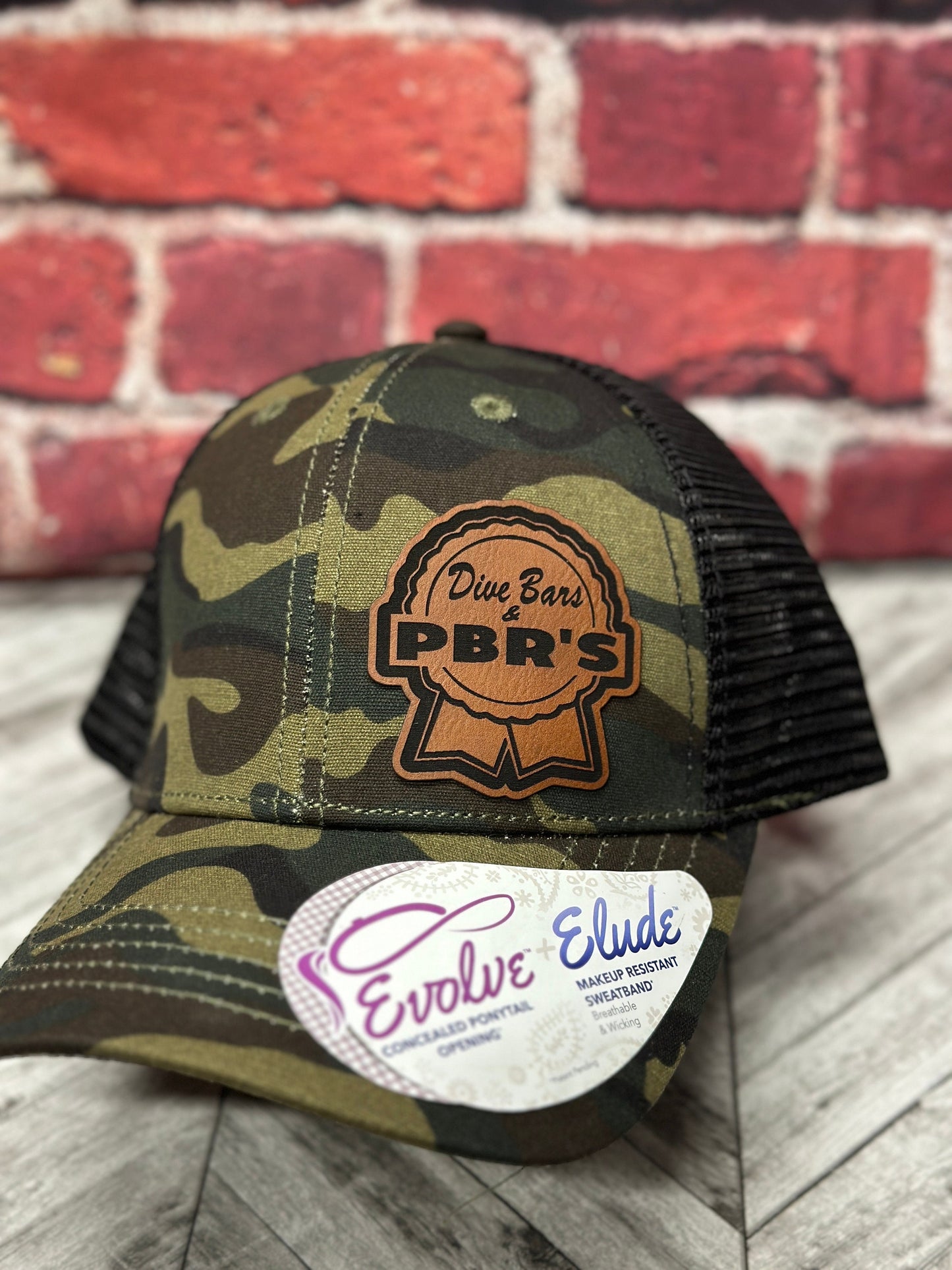 Dive bars & PBR hat, blue ribbon hat, drinking hat