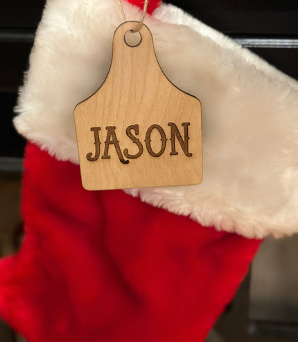 Cow tag, Stocking tag, goat tag, tag, Stocking, Christmas tag, personaized, farmhouse