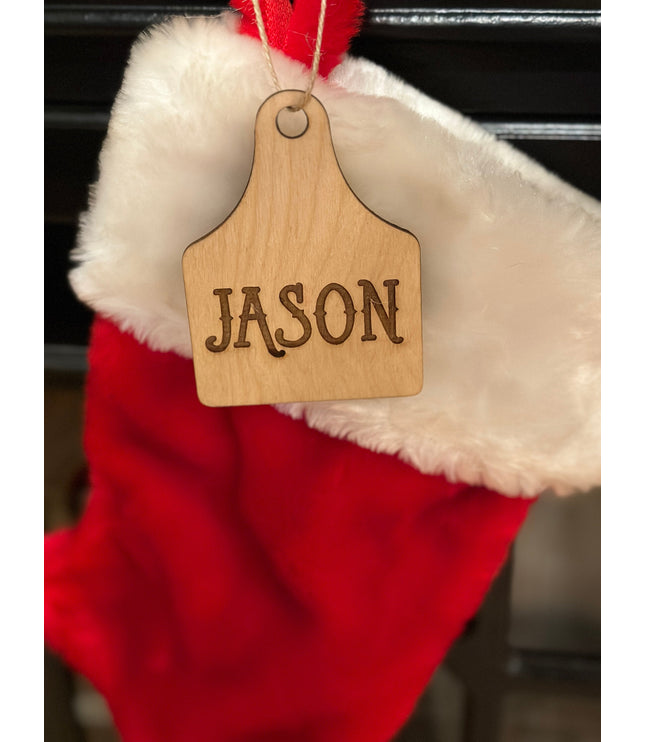 Cow tag, Stocking tag, goat tag, tag, Stocking, Christmas tag, personaized, farmhouse