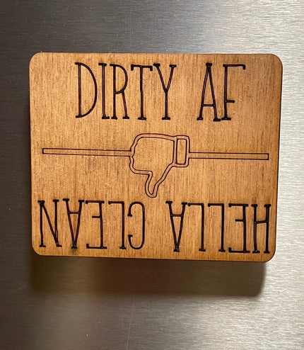 Dishwasher Magnet, Dirty Clean, Hella Clean, Dirty AF, Funny Magnet, Stocking Stuffer, Christmas