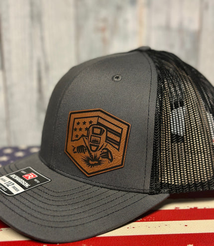 Welder, leatherette patch hat, American, Richardson112
