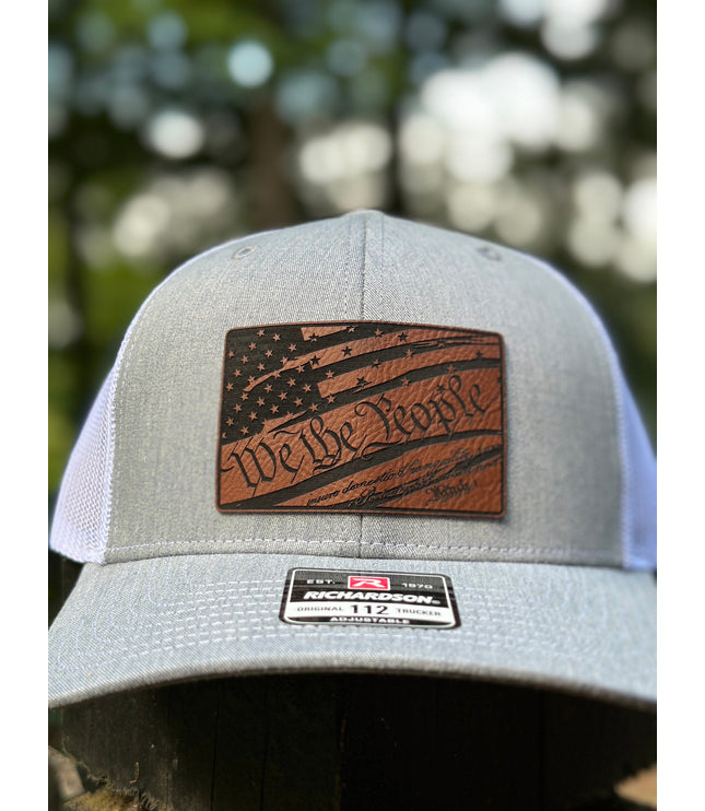 We the people hat, American flag, leatherette patch hat, Richardson 112