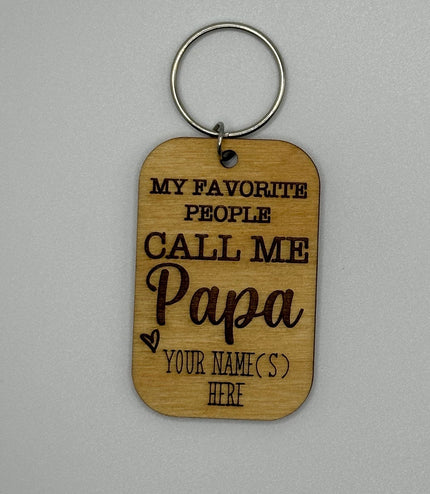 Papa keychain, grandpa, granddad, personalized, grandkids gift, Fathers Day, gift for him