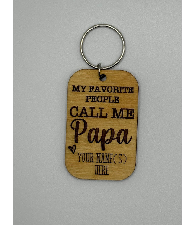 Papa keychain, grandpa, granddad, personalized, grandkids gift, Fathers Day, gift for him