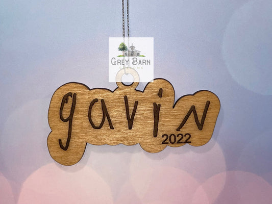 Engraved Handwriting ornament, Childs handwriting, parents, grandparents handwriting