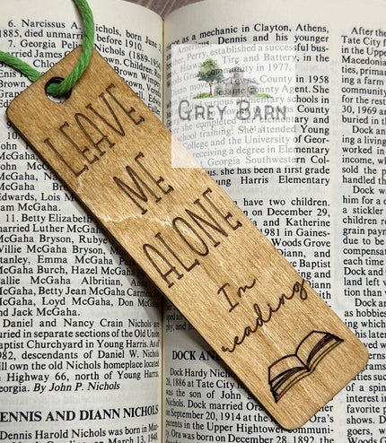 Wooden bookmark, custom bookmark, wood engraved bookmark, gifts for her, gifts for him