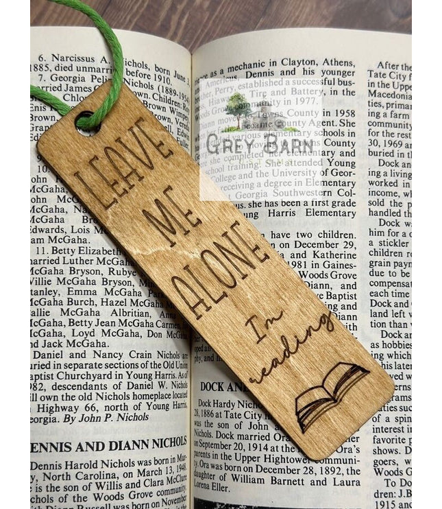 Wooden bookmark, custom bookmark, wood engraved bookmark, gifts for her, gifts for him