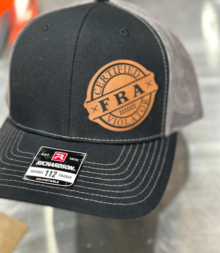 FRA, Certified FRA violator, Railroad, rail life , leatherette patch hat