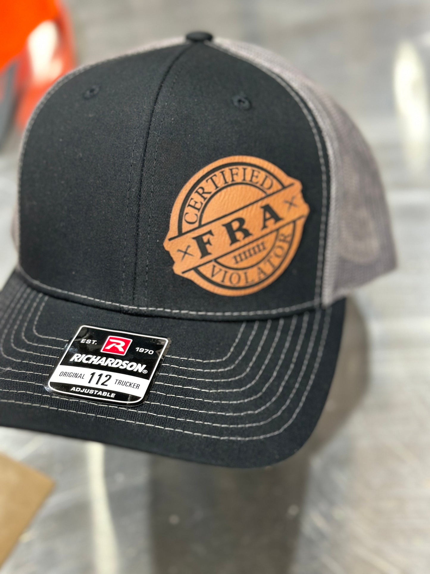 FRA, Certified FRA violator, Railroad, rail life , leatherette patch hat
