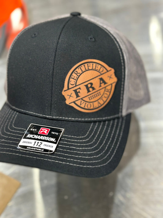 FRA, Certified FRA violator, Railroad, rail life , leatherette patch hat