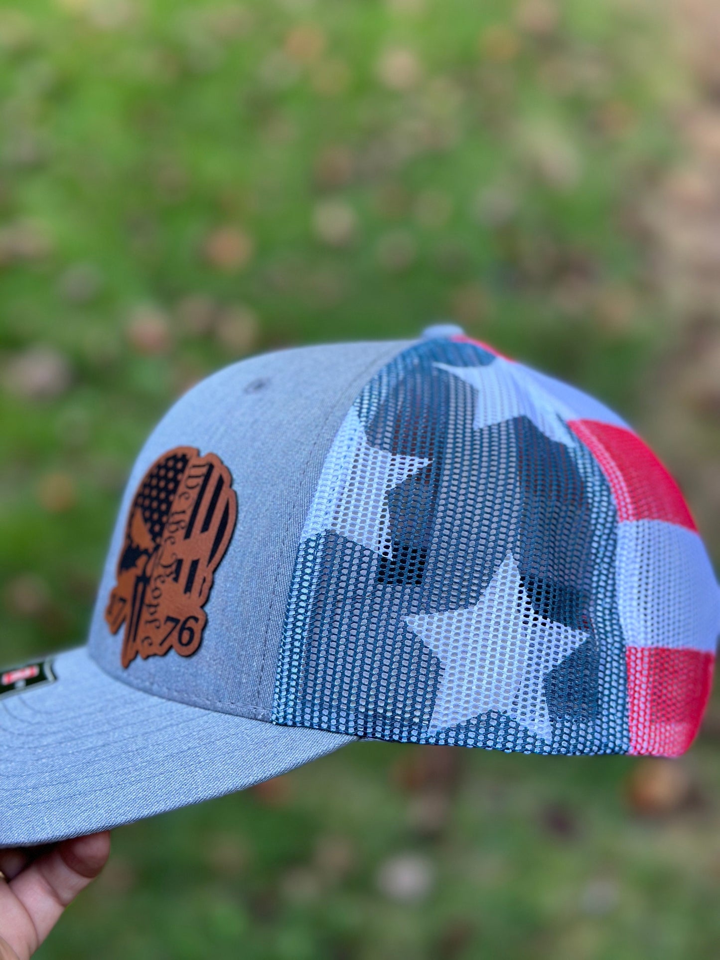 We the people Punisher 1776, leatherette patch hat,