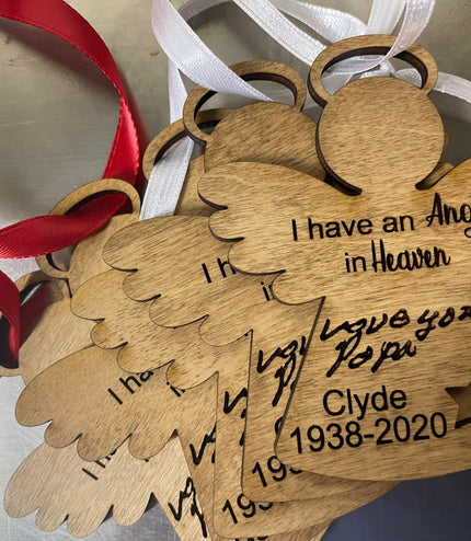 Hanging Memorial Angel, Angel Ornament, Angel, Mom, Dad, Sister, Brother, memorial personalized ornament