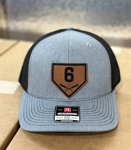 Home plate, Baseball hat, softball hat, personalized number, Bat, homeplate, Richardson 112 hat