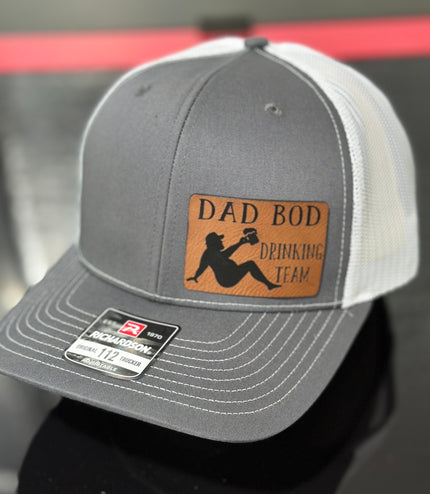 Dad Bod, Drinking team, leatherette patch hat