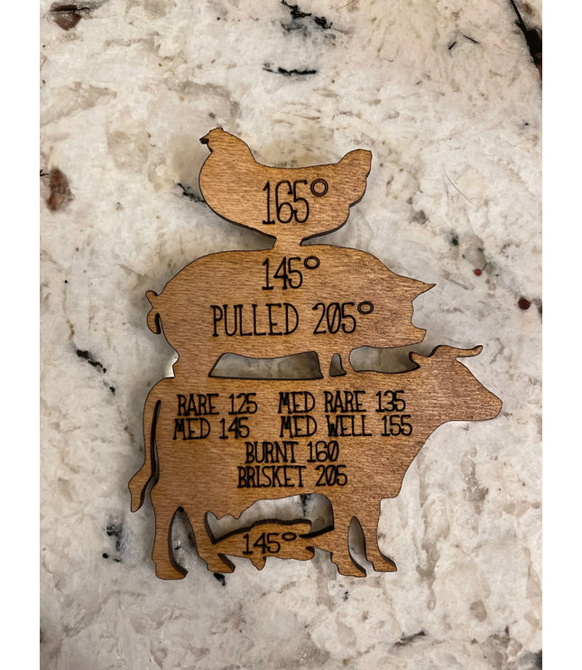 Meat Temperature magnet, smoker magnet, Traeger, birthday, grill magnet, pit boss, bbq magnet, gifts for men, stocking stuffer, Christmas