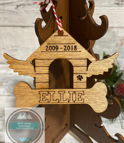 Dog Memorial Ornament, Pet Keepsake, Angel Wings