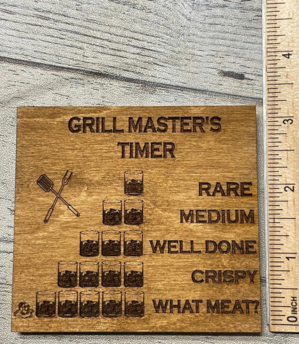 Grill Master, Drinking Magnet, Funny Magnet, father Day, bbq timer, traeger, pit boss, BGE, Recteq