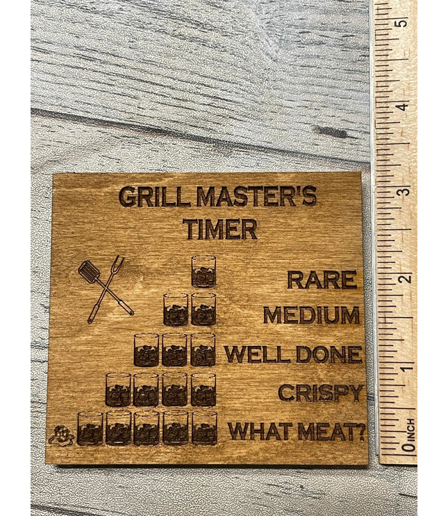 Grill Master, Drinking Magnet, Funny Magnet, father Day, bbq timer, traeger, pit boss, BGE, Recteq