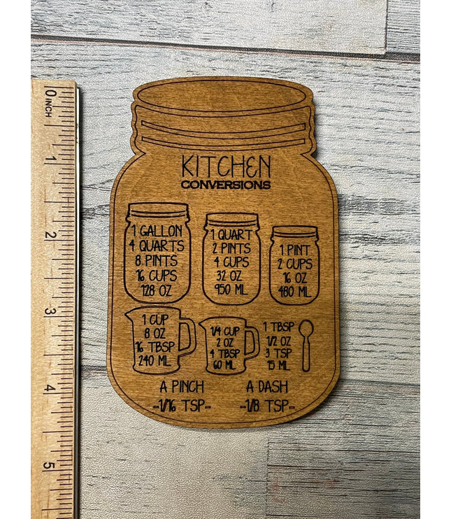 Kitchen Conversion Magnet: Cooking Conversions