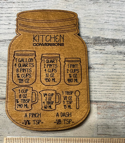Kitchen Conversion Magnet: Cooking Conversions