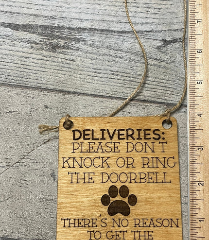 Barking dogs, Doorbell sign, delivery doorbell sign, no need to knock, no need to ring doorbell, Door Dog Sign,