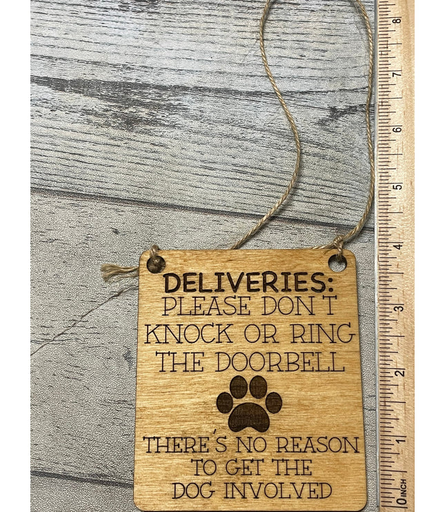 Barking dogs, Doorbell sign, delivery doorbell sign, no need to knock, no need to ring doorbell, Door Dog Sign,
