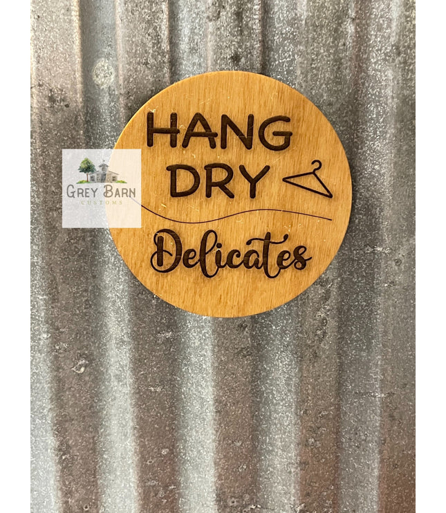 Hang Dry Delicates Magnet: Laundry Room Organization
