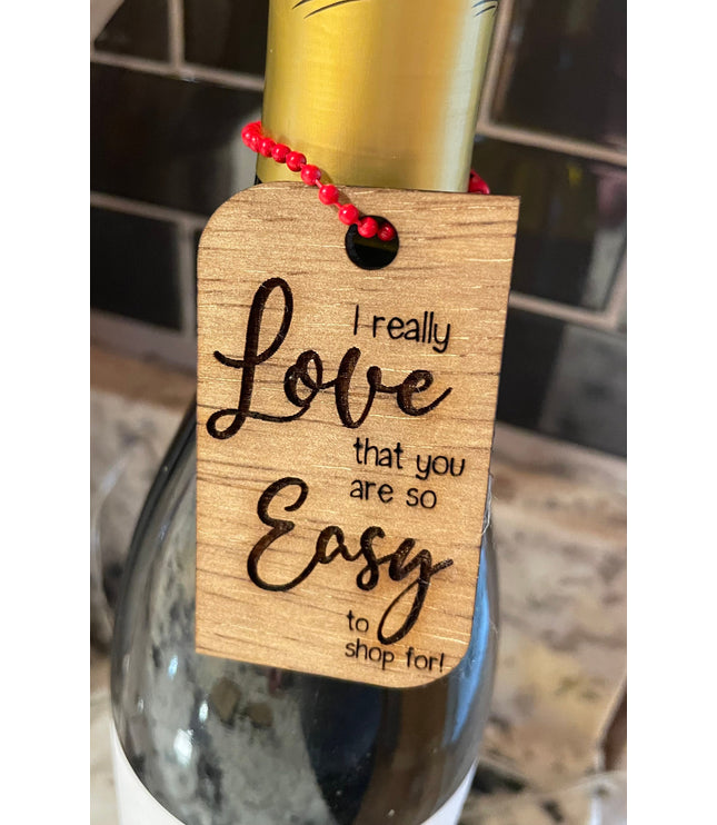 Wine tag, gift tag, bridal shower, wedding gift, wine charm, birthday, housewarming, hanger, stocking stuffer, christmas