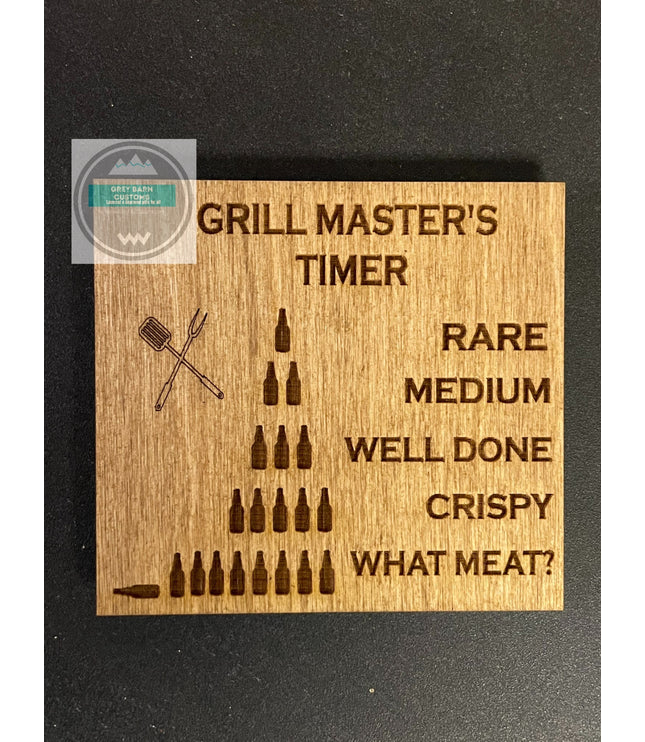Grill Master, Drinking Magnet, Funny Magnet, father Day, bbq timer, traeger, pit boss, BGE, Recteq
