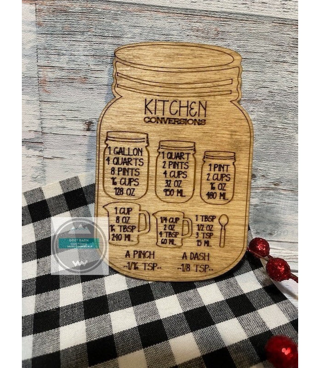 Kitchen Conversion Magnet: Cooking Conversions