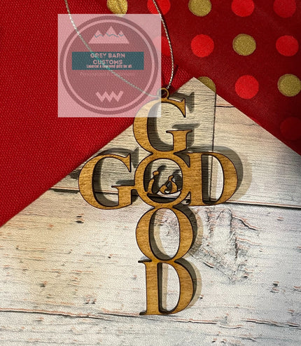 God is Good ornament, Christmas ornament, rearview mirror hanger, charm,  biblical ornament, Church, GOD