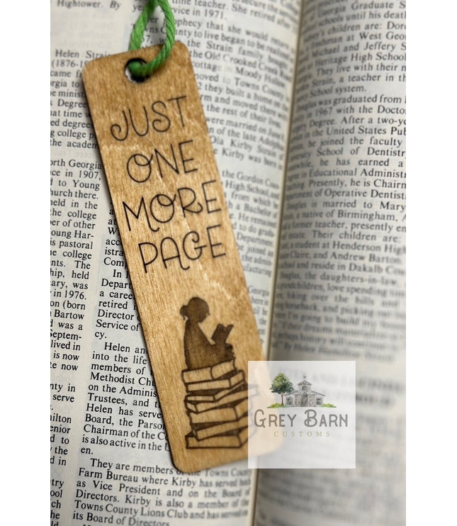 Wood Bookmark: Engraved Gift for Book Lovers