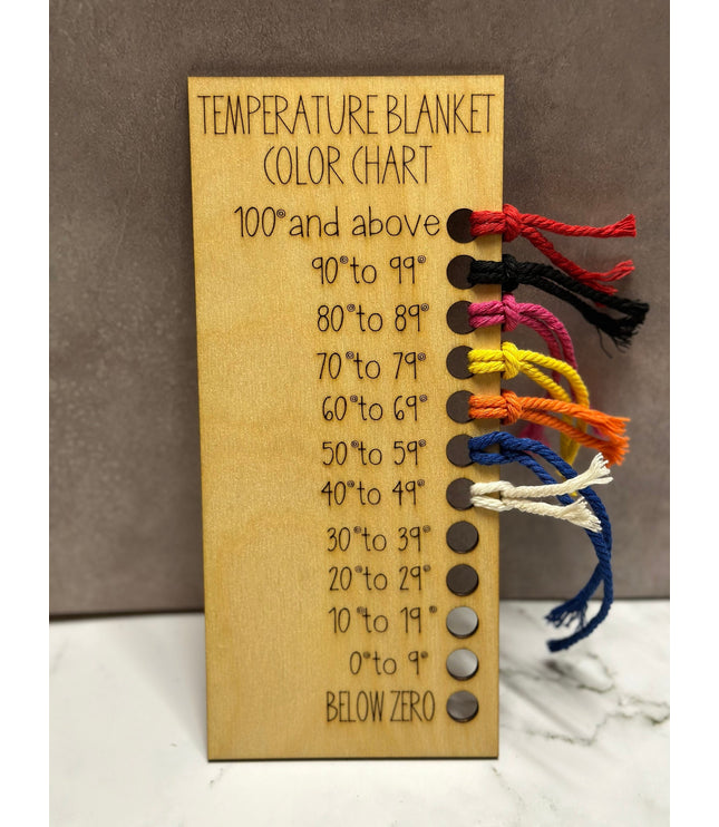 Temperature Blanket Color Chart, Reusable Wood Card, Crochet Blanket Color Chart, Crochet Accessories, Knitting Accessories, Blanket Making