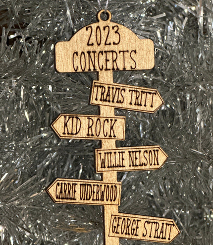 Travel Ornament, Trips, Vacation Ornament, Personalized Ornament, Adventure List Christmas Ornament, Street Sign Ornament