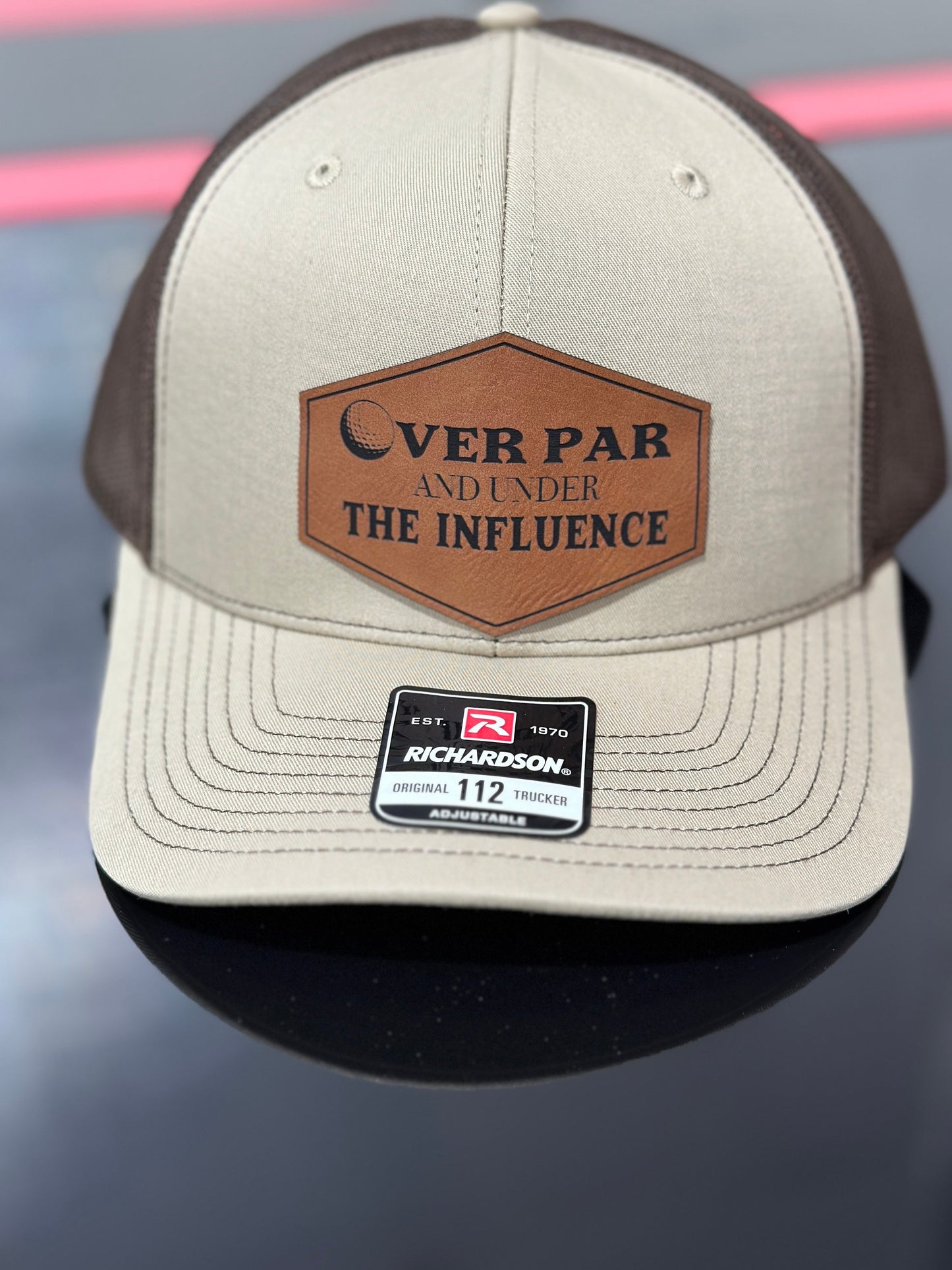 Over par and under the influence, golf hat, Father’s Day