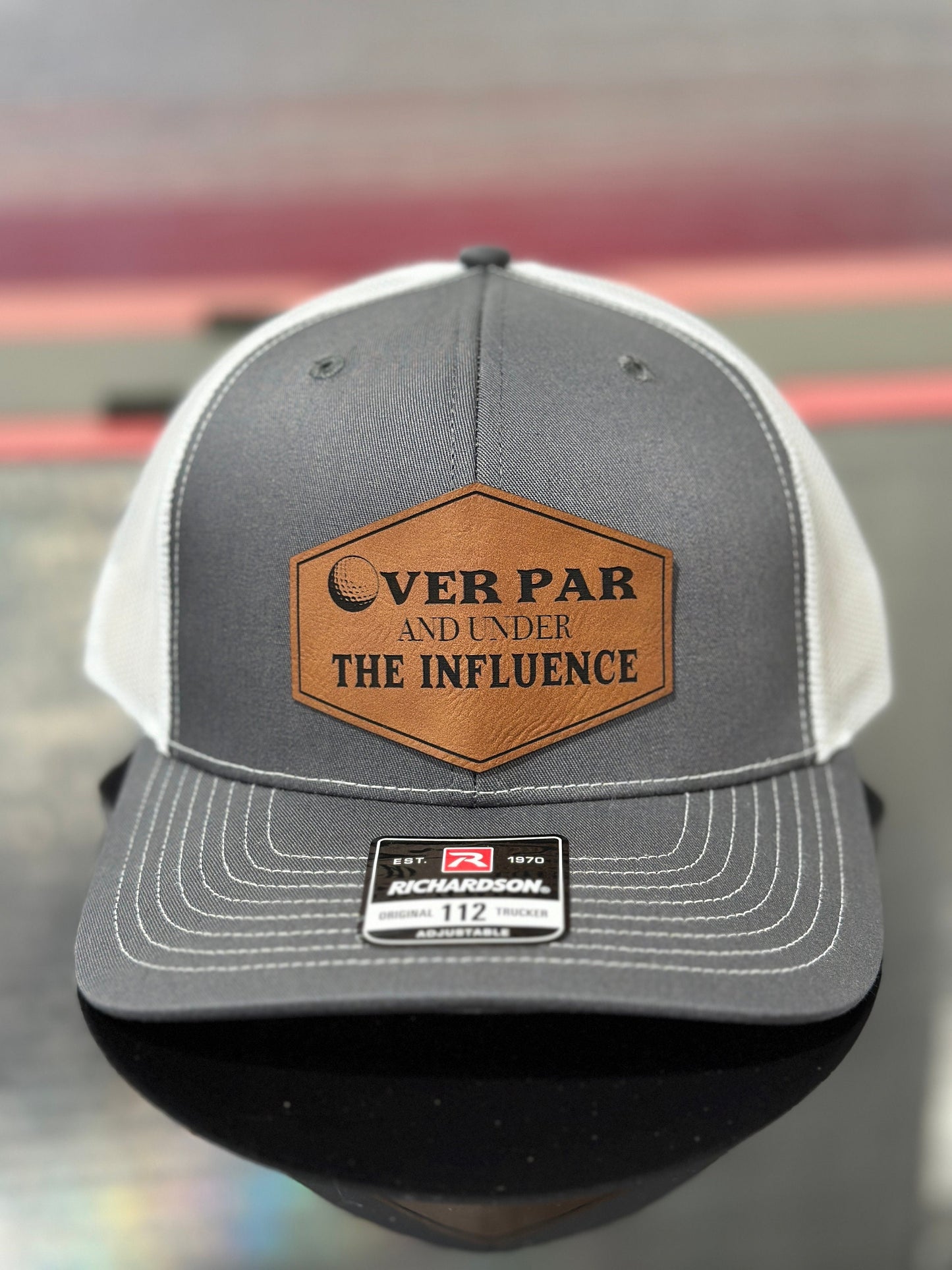 Over par and under the influence, golf hat, Father’s Day