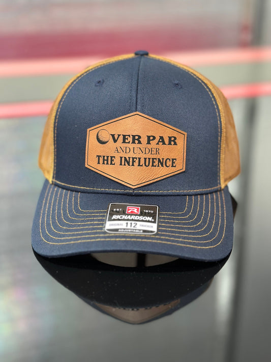 Over par and under the influence, golf hat, Father’s Day
