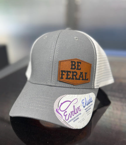 Be Feral , Leatherette patch hat,
