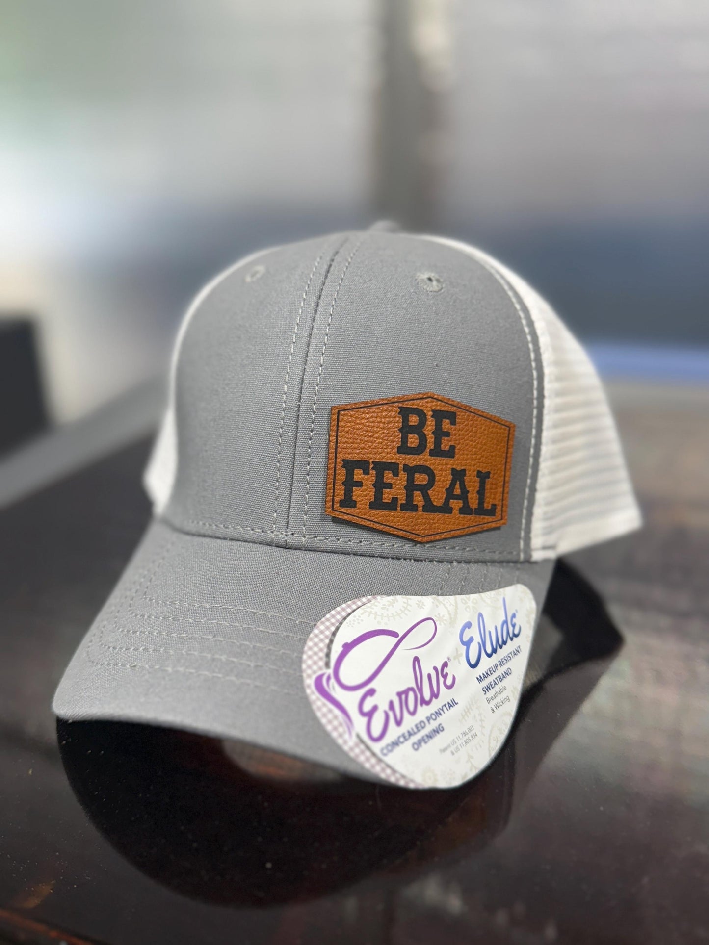 Be Feral , Leatherette patch hat,